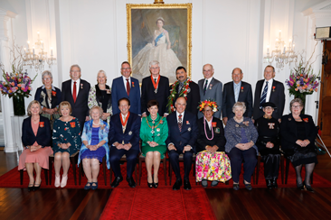 Maryanne Tipler ONZM. Collecting her award on Monday 29th April 2019 from the Governor-General of New Zealand, The Rt Hon Dame Patsy Reddy